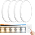 15.8 Inch Dimmable LED Flush Mount Ceiling Light, 3000K/3700K/4000K/5000K/6000K (4PK)