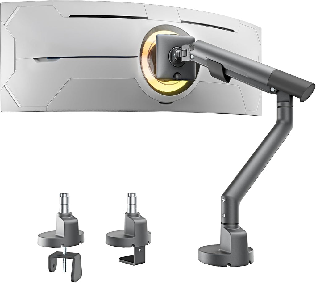 monTEK Single Monitor Arm for 17-40 Inch Screens, Heavy Duty Monitor Mount