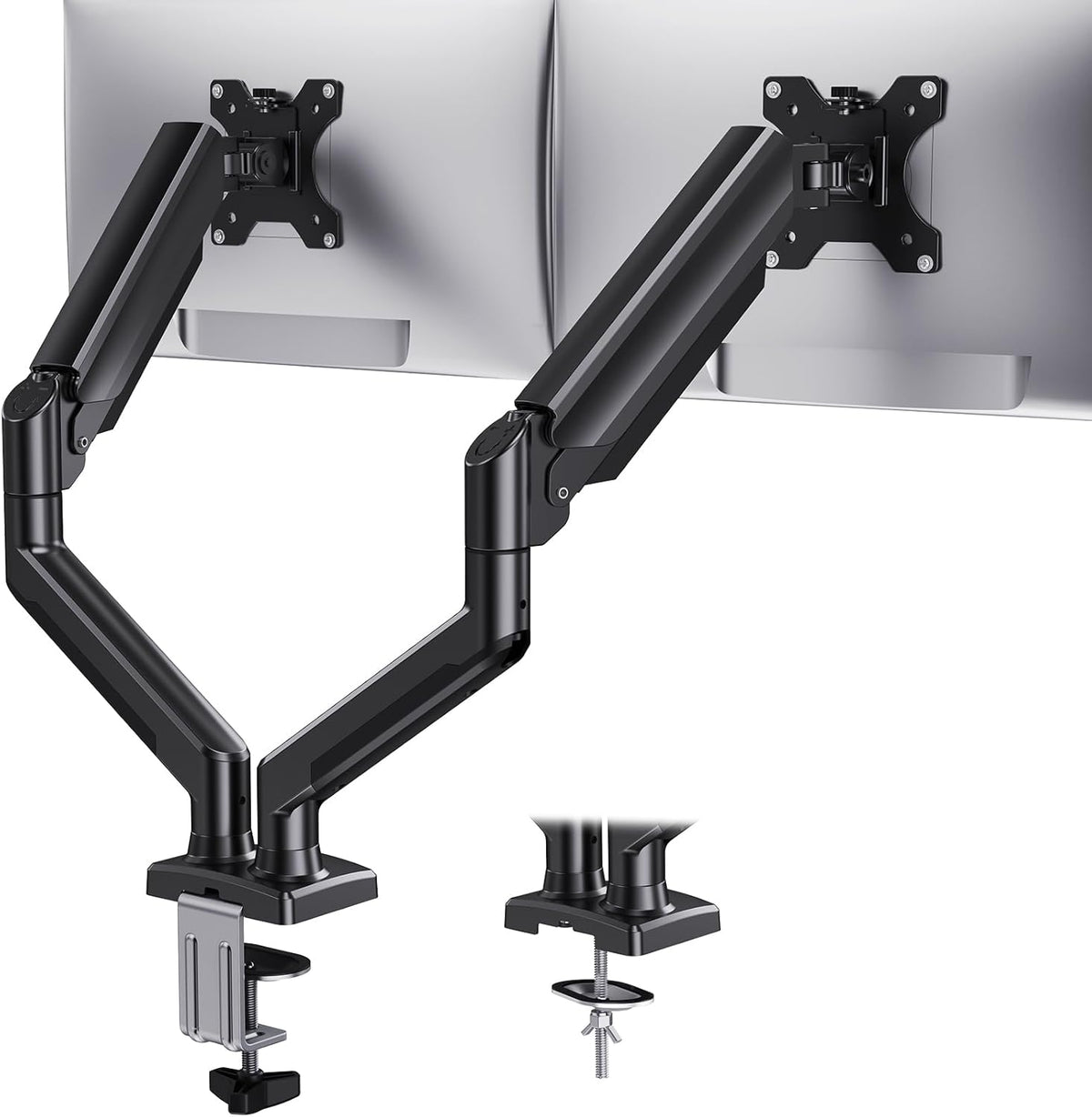 HUANUO Dual Monitor Mount for 2 Monitors up to 32 inches, Each Arm Holds Max