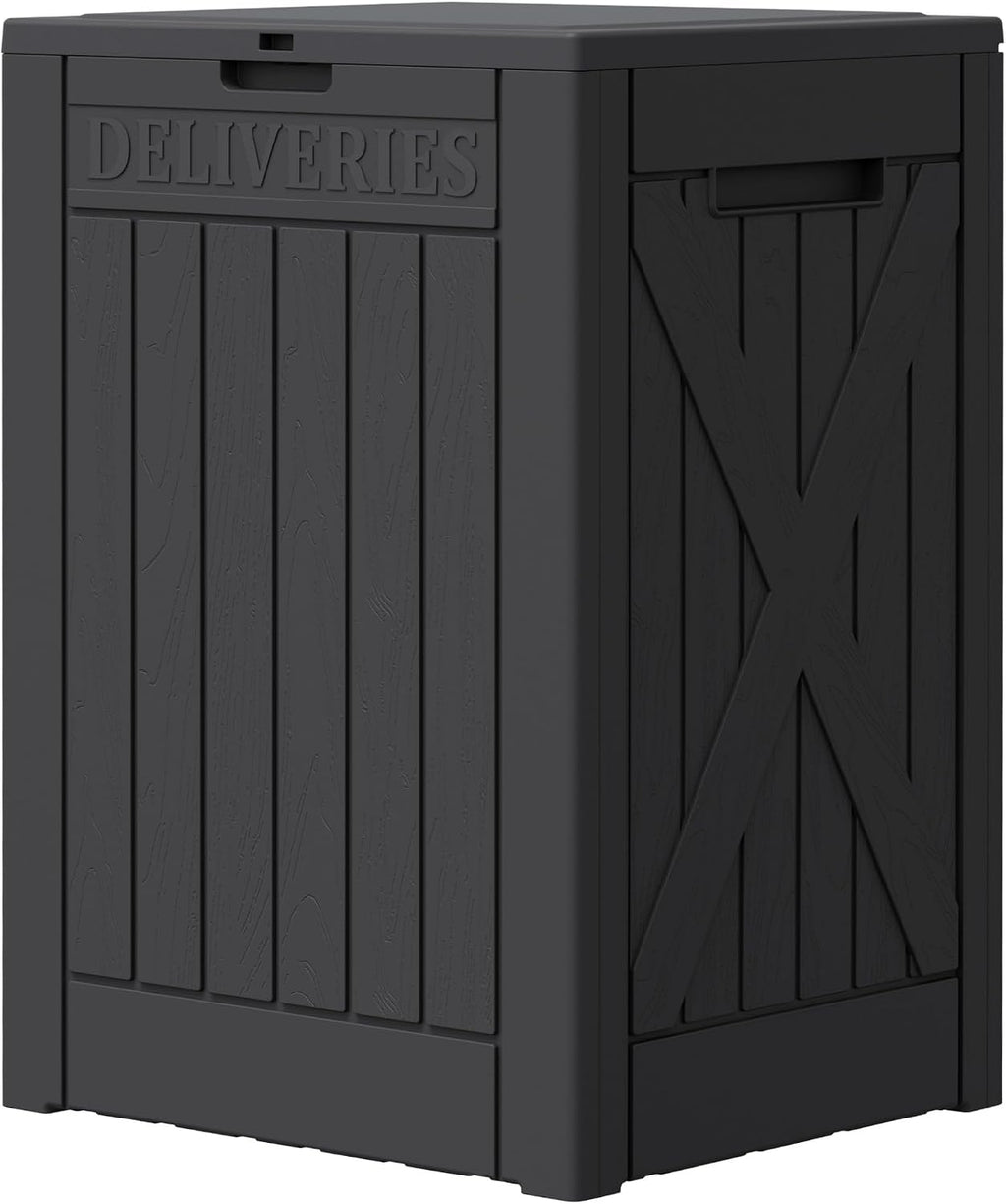 Greesum 52 Gallon Large Outdoor Package Delivery Box, Black