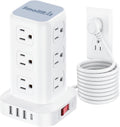 PD20W Power Strip Tower Surge Protector Power Strip