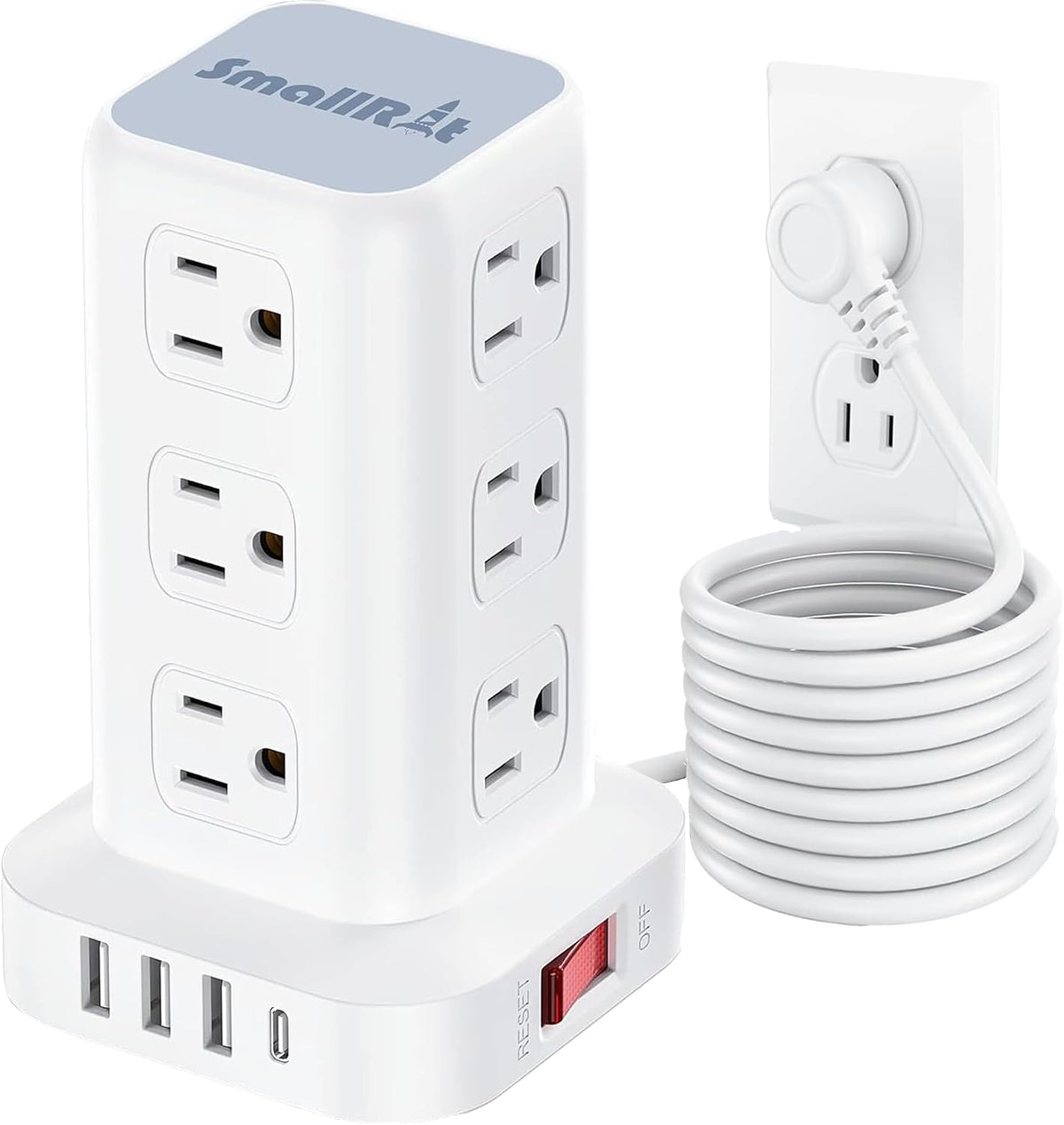 PD20W Power Strip Tower Surge Protector Power Strip