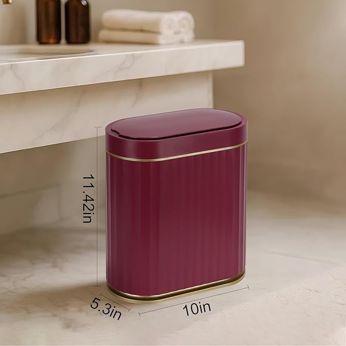 ELPHECO Bathroom Motion Sensor Trash can 2 Gallon Automatic Garbage Can