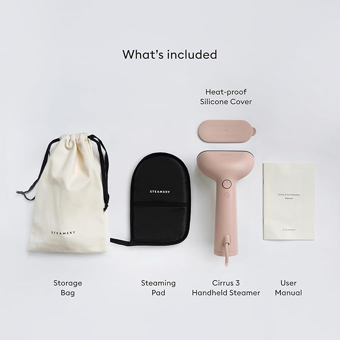 Steamery Handheld Clothes Steamer Cirrus 3, US Plug, Heated Ironing Plate