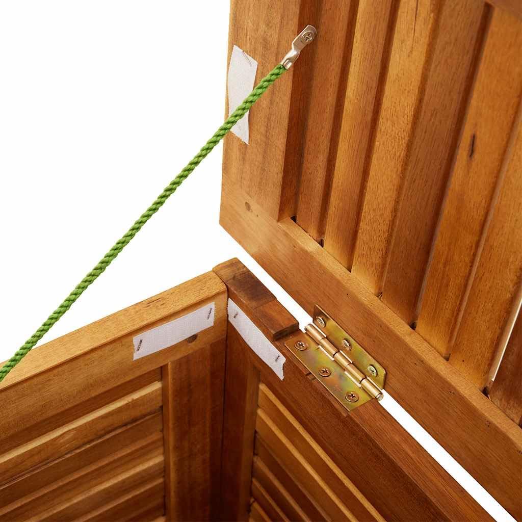 vidaXL Garden Storage Box Natural Wood Solid Acacia Wood, 100% PE (Bag)