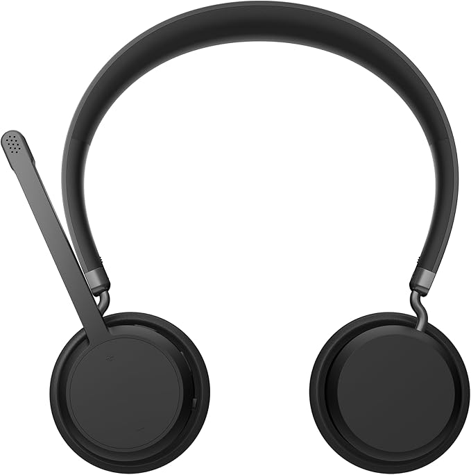 Lenovo Wireless Stereo Headset, Noise Cancelling Mic, 31-Hour Talk & 60-Hour