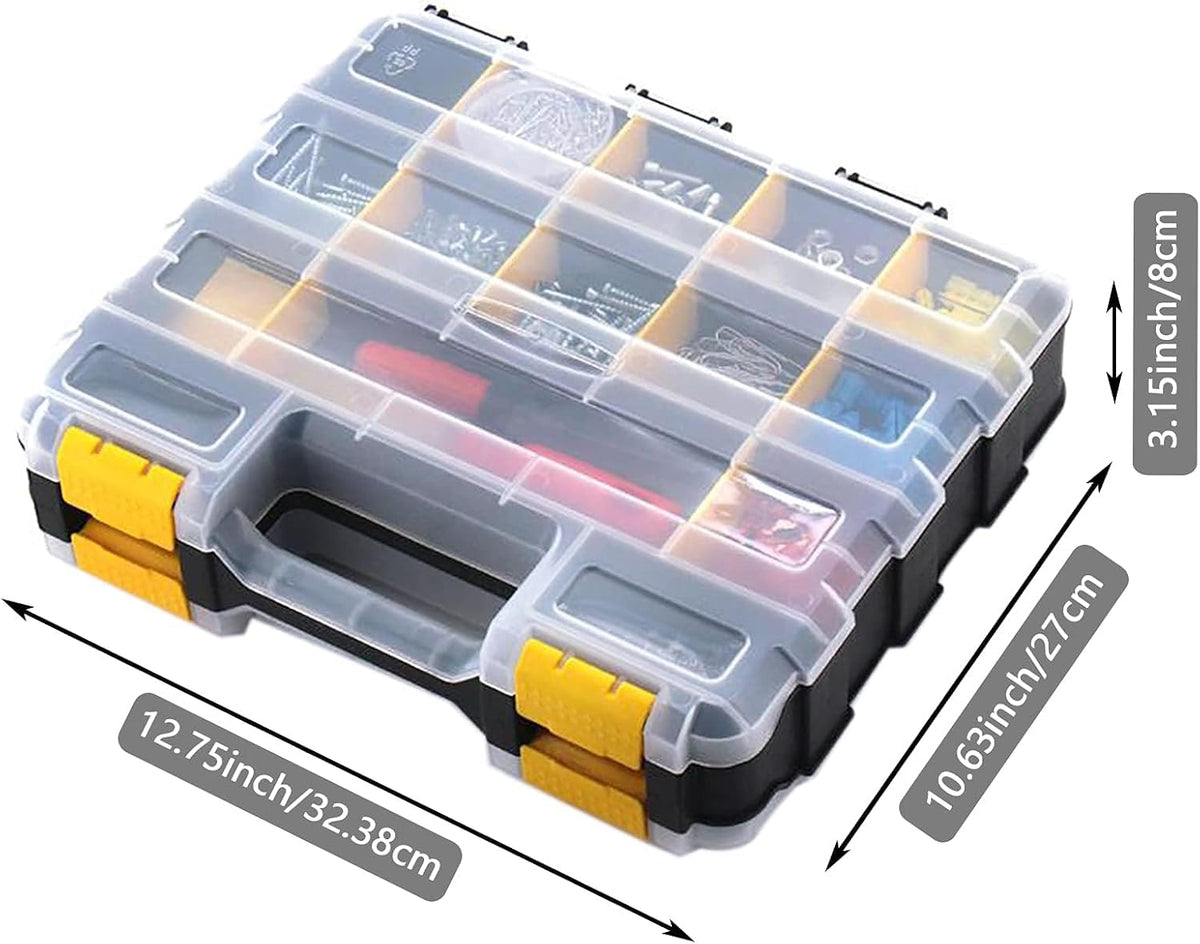 aidy-pro hardware organizer box 34 compartments small parts, package contents