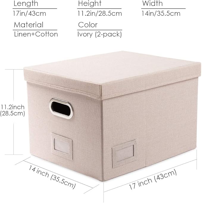 PRANDOM File Organizer Box (Set of 2)