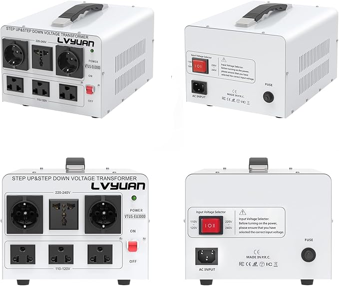 LVYUAN Heavy Duty 3000W Watt Voltage Transformer Converter Step Up/Down