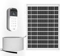 iTODOS 6W Solar Panel for myQ Smart Garage Door Video Keypad,16.4Ft Outdoor Power Charging Cable and Adjustable Mount, Continuously Charging Your Video Keypad
