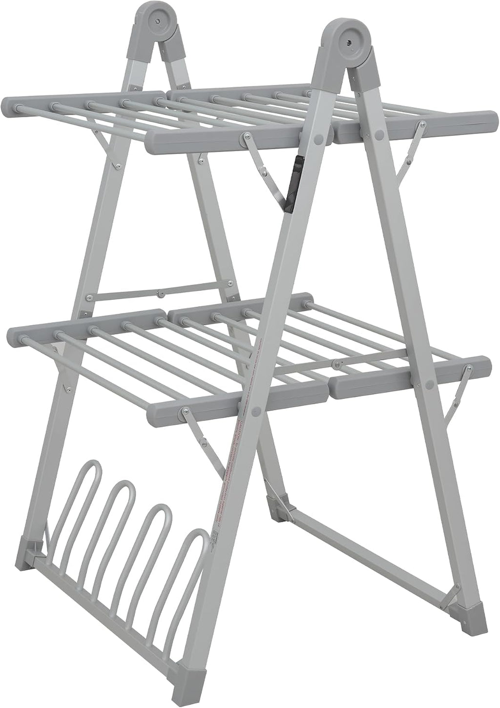 Heated Clothes Drying Rack Foldable Timer Shoes Socks,Silvery Gray