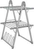 Heated Clothes Drying Rack Foldable Timer Shoes Socks,Silvery Gray