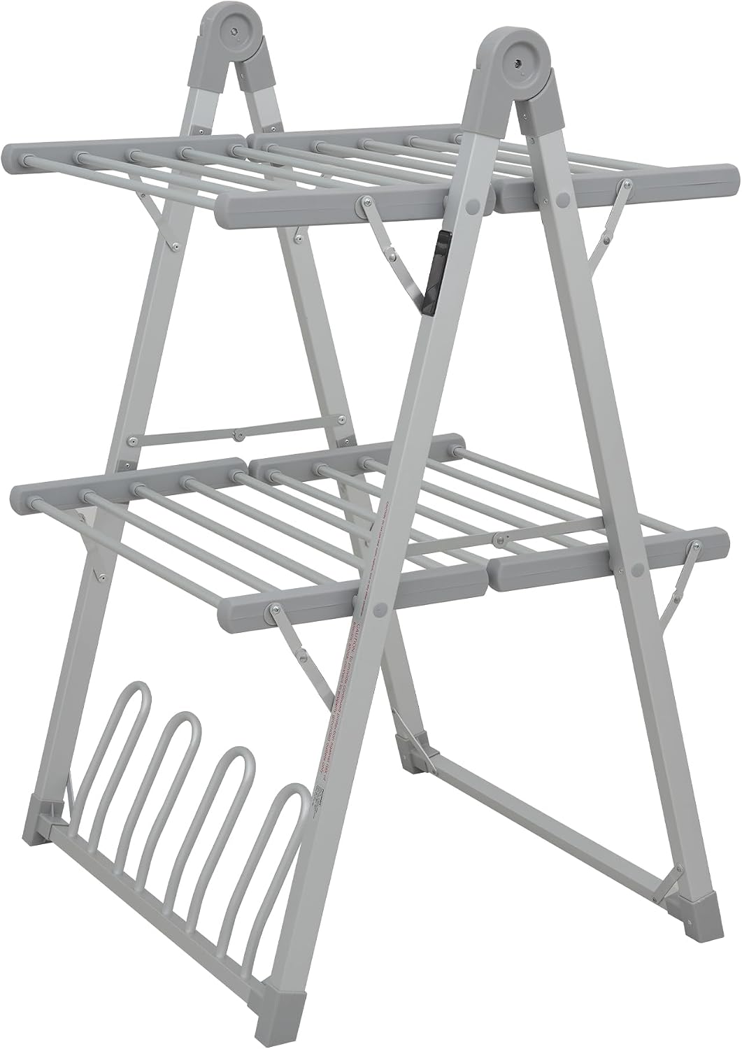 Heated Clothes Drying Rack Foldable Timer Shoes Socks,Silvery Gray
