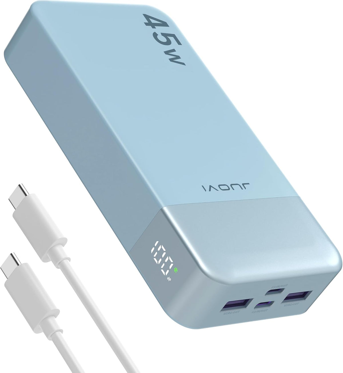 JUOVI J2621 Power Bank Portable Charger, 20000mAh 45W PD3.0 QC 4.0 Fast