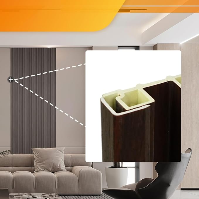 OUZUGIE 8-Pack 57 Inches, WPC Slat Wall Panel Trim, Corner Guard