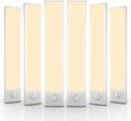 6 Pack Under Cabinet Lighting Wireless, 40 LED Rechargeable Battery Motion