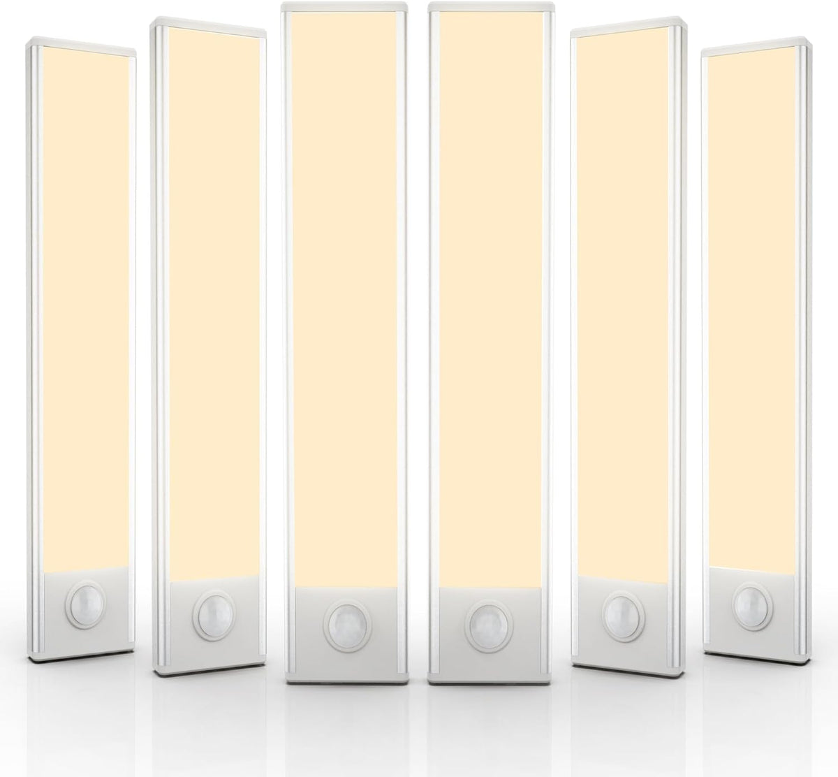 6 Pack Under Cabinet Lighting Wireless, 40 LED Rechargeable Battery Motion