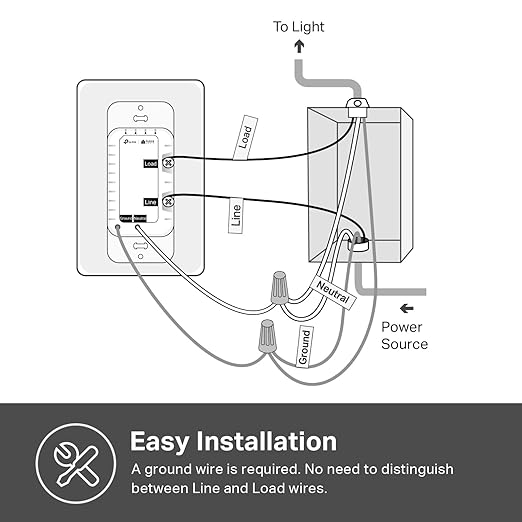 Kasa Smart Dimmer Switch HS220P3, Single Pole, Needs Neutral Wire, 2.4GHz Wi-Fi