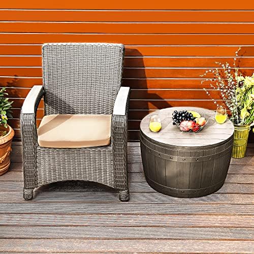 YITAHOME 33 Gallon Round Deck Box