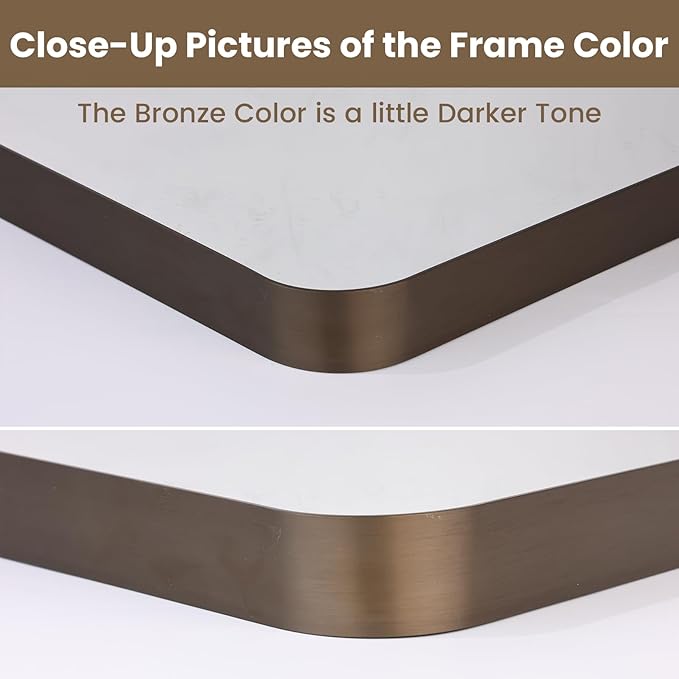 LOAAO 48”X36” Bronze Bathroom Mirrors
