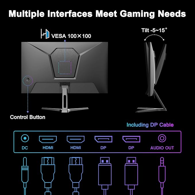SANSUI 27 Inch WQHD 2560 x 1440 IPS Gaming Monitor, 200Hz 180Hz 1ms Computer