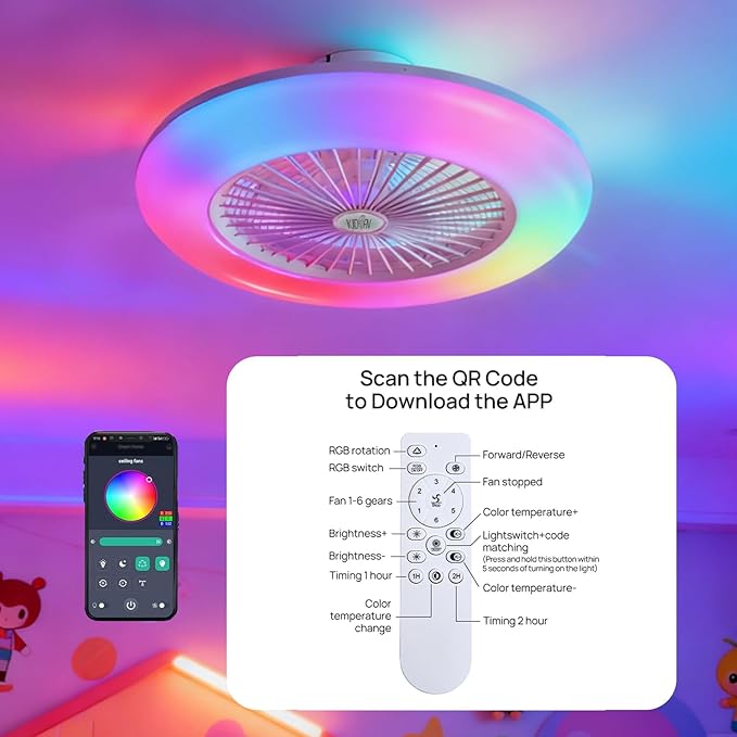 KJDOFN 24 inch Ceiling Fan