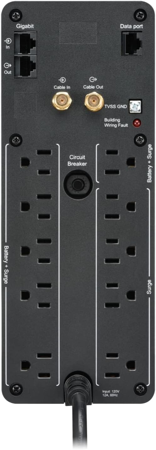 APC UPS Back-UPS Pro, 1000VA Sinewave UPS Battery Backup & Surge Protector