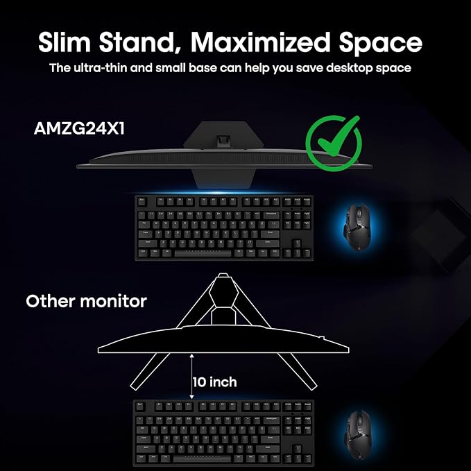 Amzfast 24 Inch Gaming Monitor 180Hz 200Hz FHD 1080p Computer Monitor, 1ms