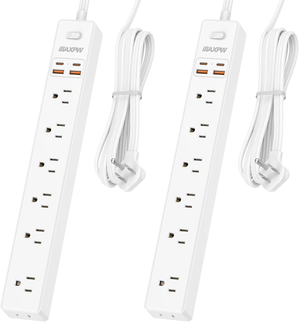 2 Pack Power Strip Surge Protector