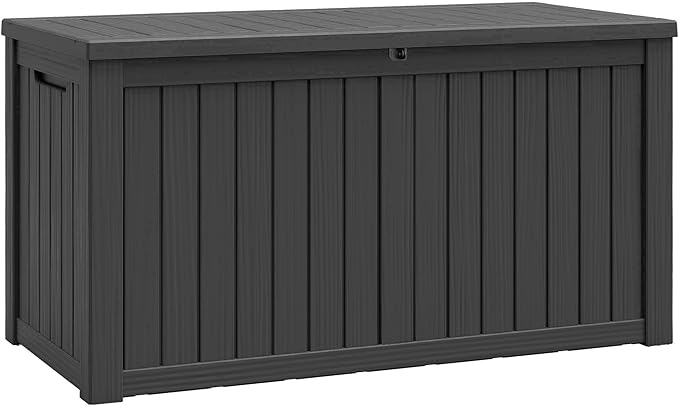 NUNU LAB 180 Gallon Outdoor Storage Box Waterproof, Outside Package Delivery