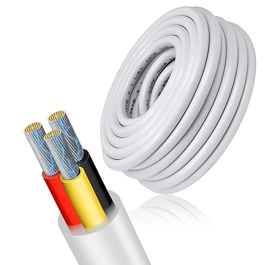 16 Gauge 3 Conductor Electrical Wire, 100FT Low Voltage 16/3 Tinned Copper