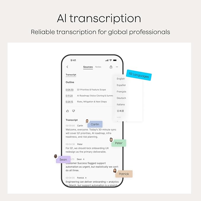 Plaud Note Pro AI Voice Recorder, Transcribe & Summarize