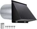 8 inch Hooded Wall Vent with Screen and Damper, Wall Vent Cover Exhaust Vent