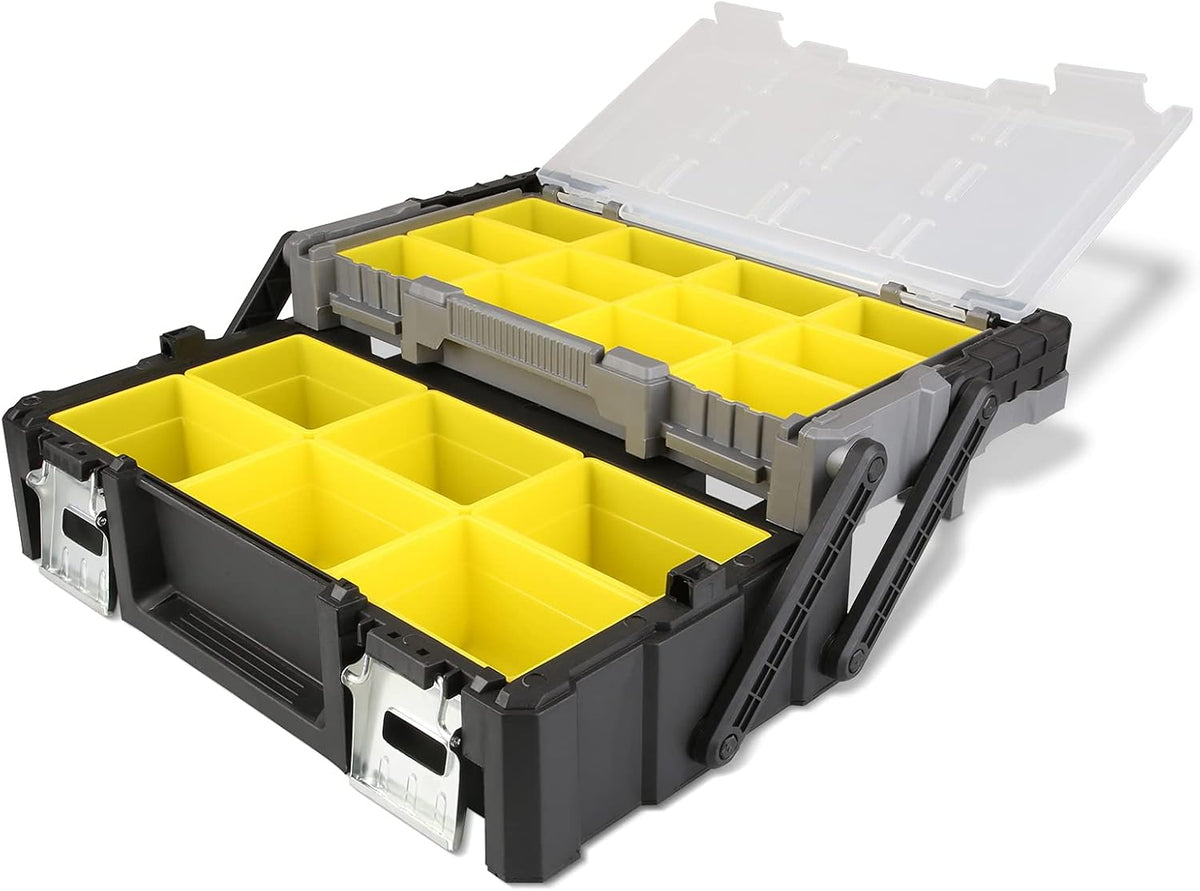 olympia tools 18 inch portable plastic cantilever tool shown in use