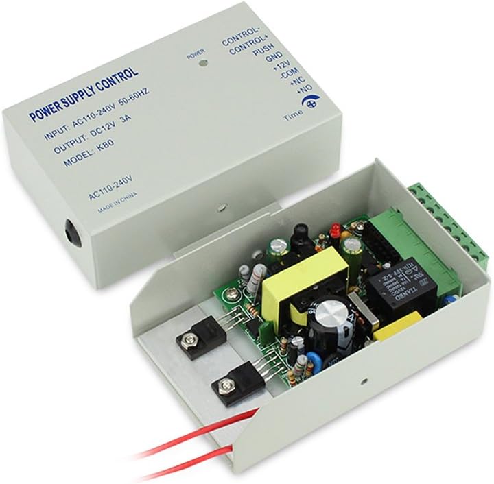 MENGQI-CONTROL Full Kits Biometric Fingerprint RFID Password Access Control Systems + 600lbs Force Electric EM Magnetic Lock +110V Power Supply+10 Cards and Key Fobs