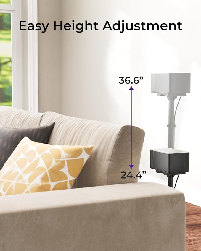 ULTIMEA 2-Pack Universal Height-Adjustable Speaker Stands, Extendable from 62cm