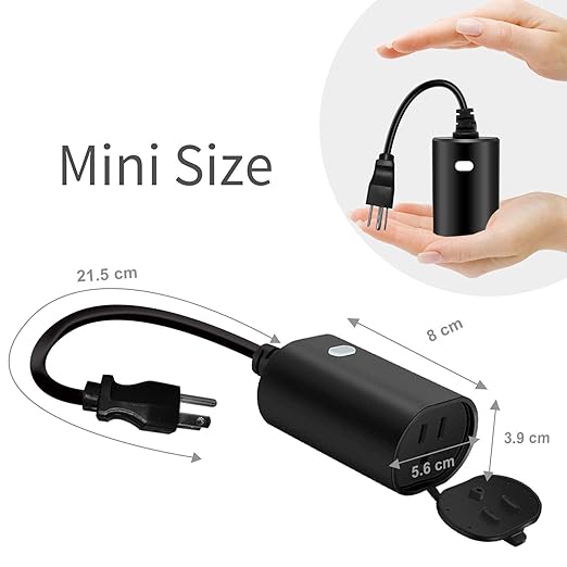 Minoston Outdoor Smart Plug, WiFi Outlet, IP65 Weatherproof, Compatible (2 Pack)