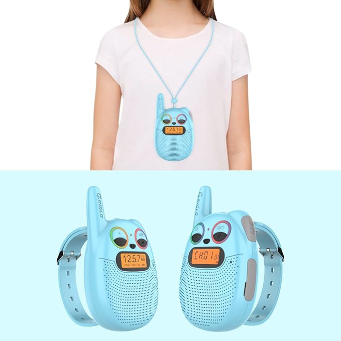 Qniglo Walkie Talkies for Kids Rechargeable 2 Pack, Christmas Birthday Gifts
