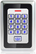 Security Access Control Keypad,RFID Keypad,Door Access Control,Metal Stand-Alone Keypad,2000 Users,Support Close to RFID Card (Silver)