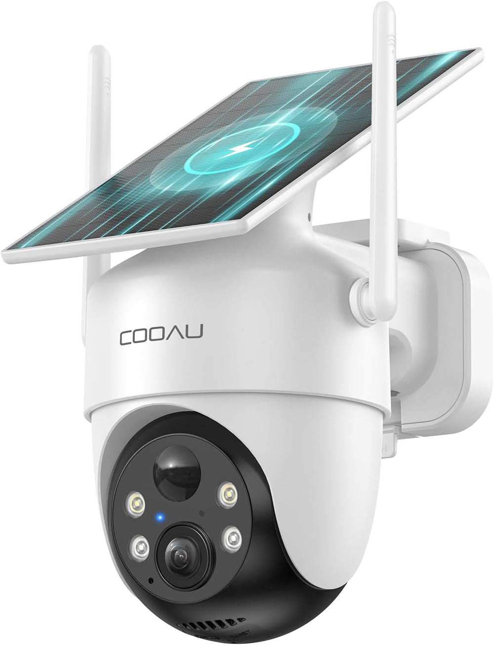 COOAU Solar Security Cameras Wireless Outdoor, 2K 360° Home Surveillance