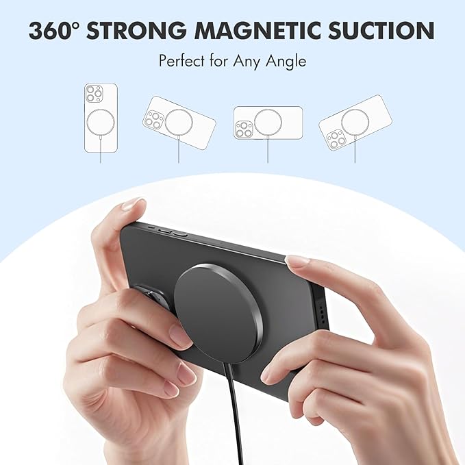 3Pack Magnetic Wireless Charging Pad: 15W Fast Qi Wireless Charger