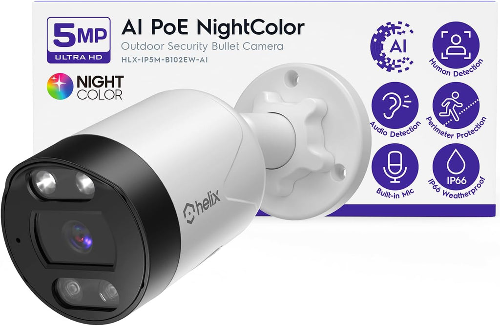 helix 5mp outdoor ip security poe camera, human shown in use