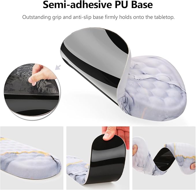 Mouse Pad Wrist Support, Laokiiy 2 in1 Keyboard Wrist Rest+ Ergonomic Mouse Pad