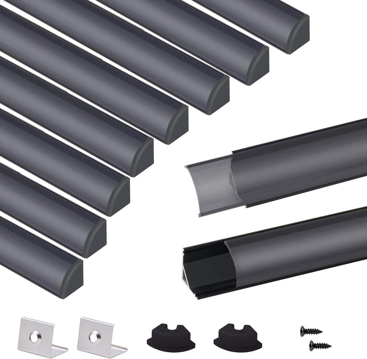 VST 10pack 3.3 ft LED Channel, V Shape Led Diffuser Channel, LED Aluminum