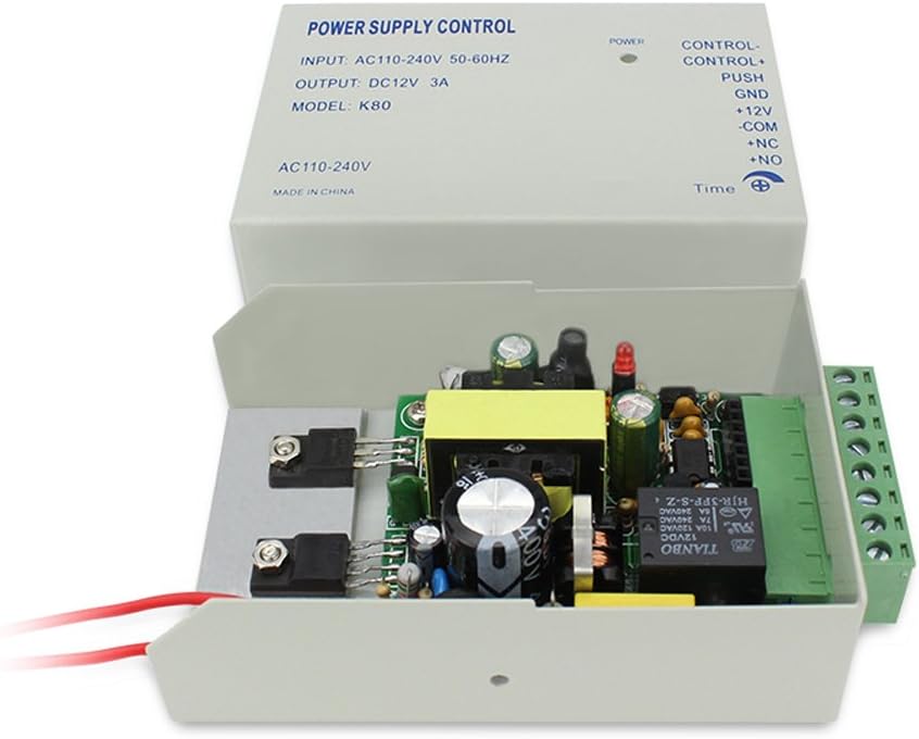MENGQI-CONTROL Full Kits Biometric Fingerprint RFID Password Access Control Systems + 600lbs Force Electric EM Magnetic Lock +110V Power Supply+10 Cards and Key Fobs