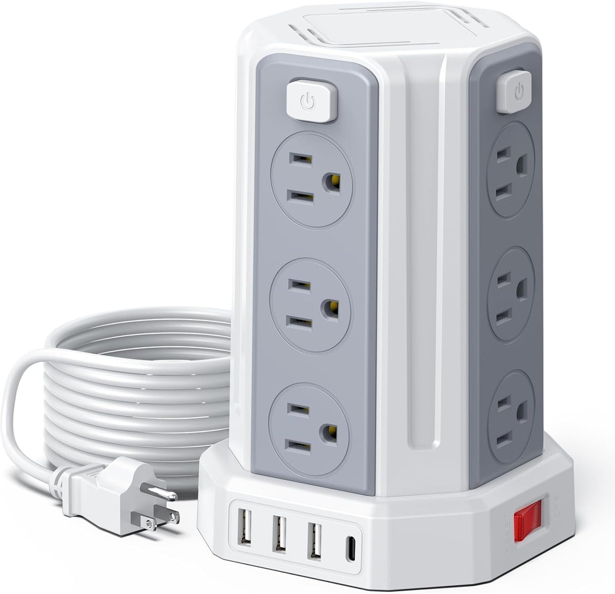 Power Strip Surge Protector, 10 Ft Extension Cord