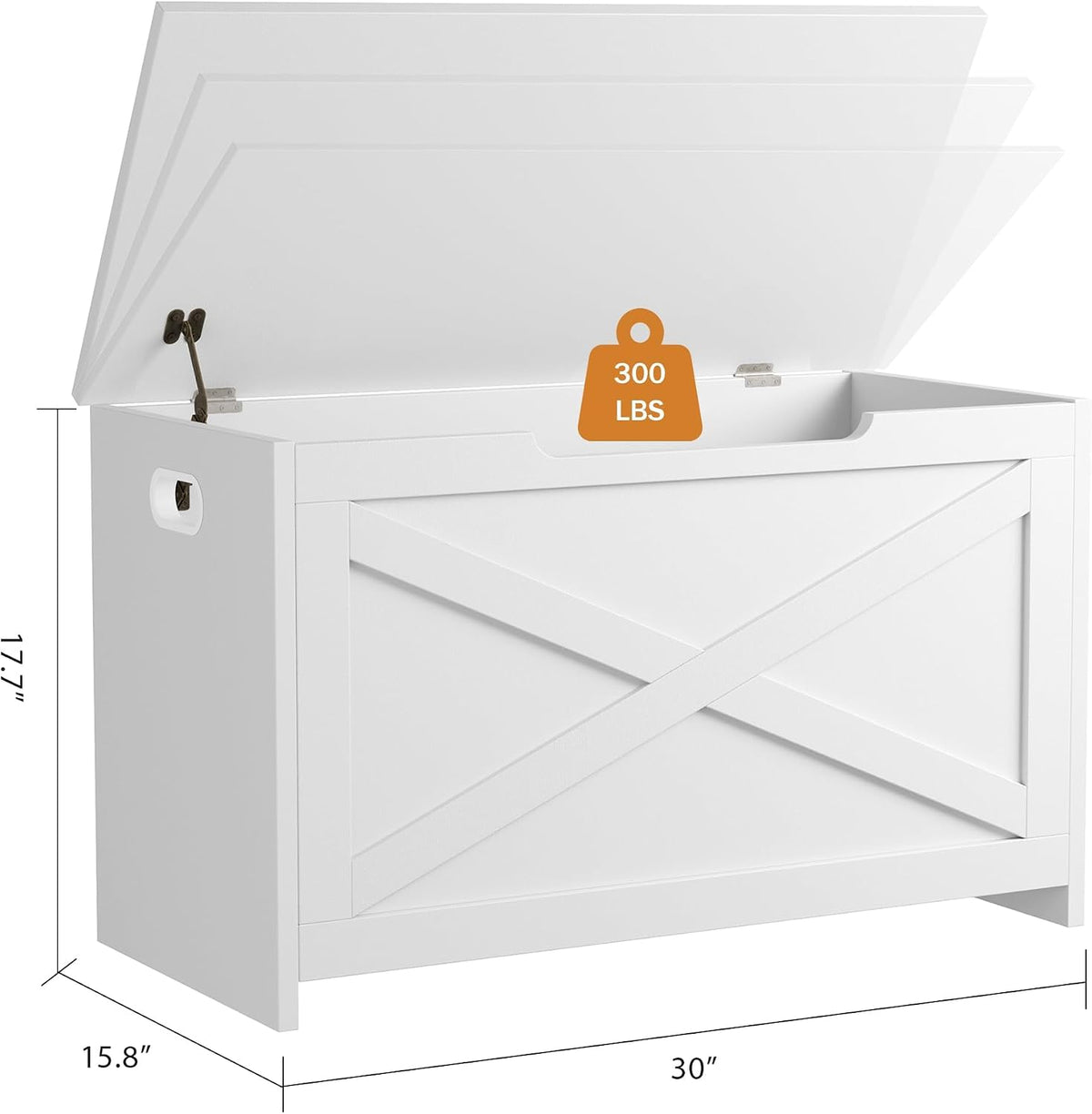 gaomon 30" storage chest, storage bench with safety, close-up detail