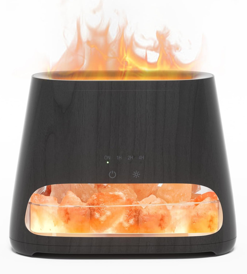 SALKING 2-in-1 Himalayan Salt Lamp & Ultrasonic Essential Oil Diffuser