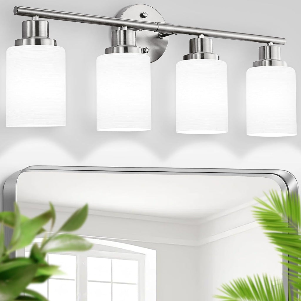 Guliaofo 4-Light Brushed Nickel Vanity Lights