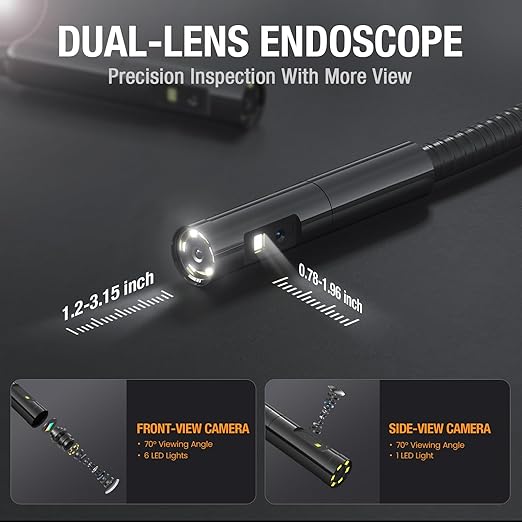 Teslong Inspection Camera, Dual Lens Borescope Camera